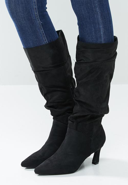 Madison® - Tiffany ruched boot - black