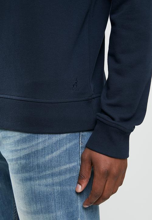 POLO - Will debossed sweater - navy
