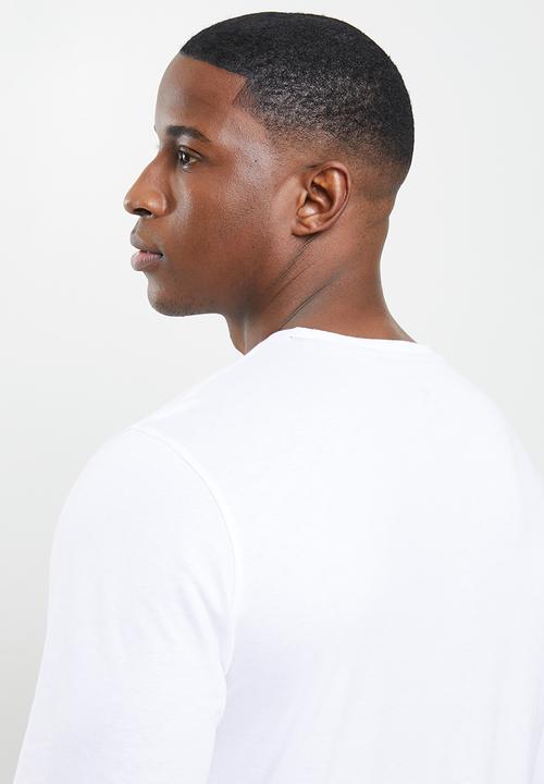 POLO - Paul long sleeve crew neck tee - white