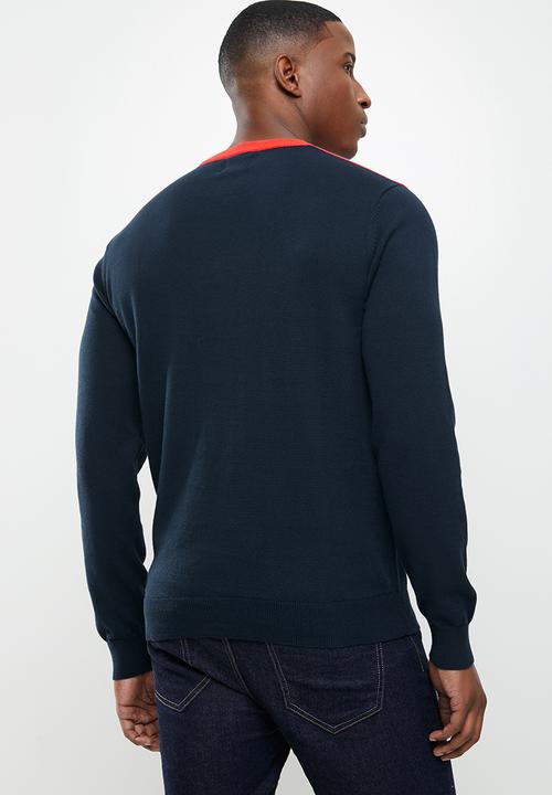 POLO - Jonah colour block ls knitwear - multi 