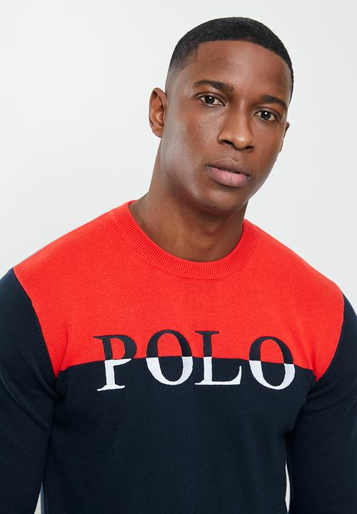 POLO - Jonah colour block ls knitwear - multi 