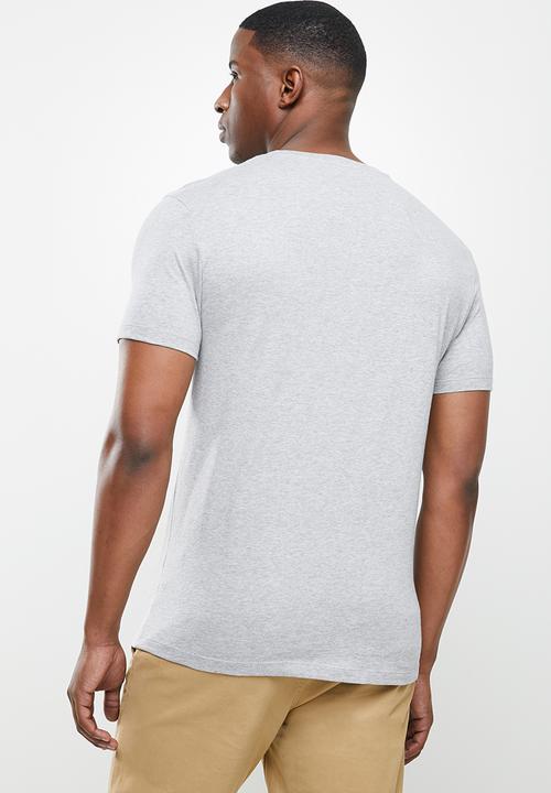 POLO - Michael v-neck short sleeve tee - grey 