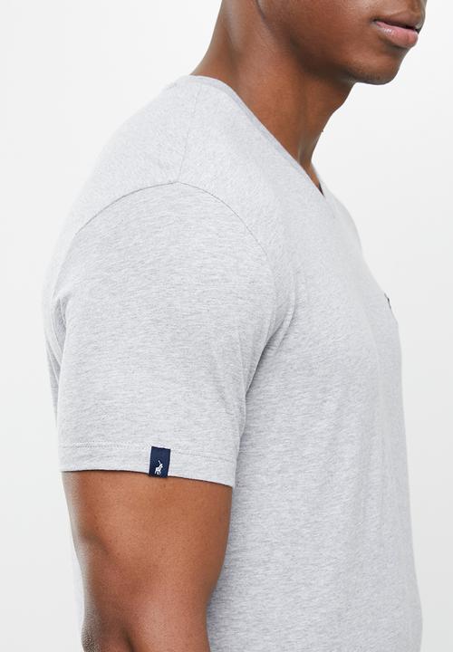 POLO - Michael v-neck short sleeve tee - grey 