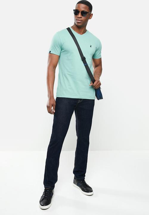 POLO - Michael v-neck short sleeve tee - aqua