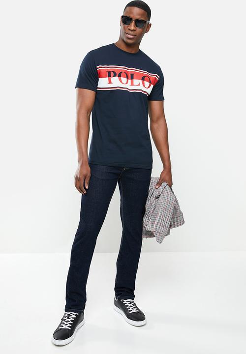 POLO - Peter crew neck logo short sleeve  tee - navy