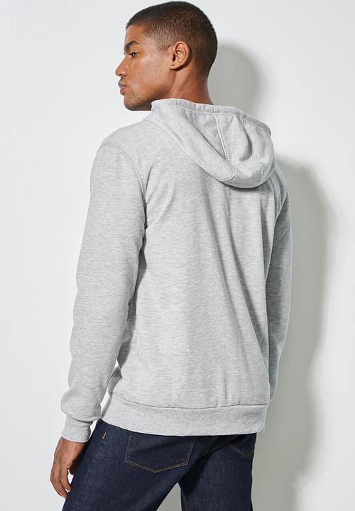 Superbalist - Noel zip through hoodie - grey melange