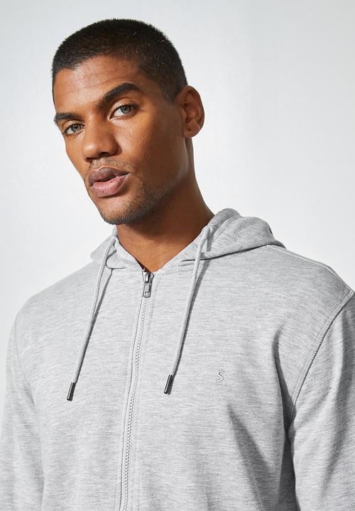 Superbalist - Noel zip through hoodie - grey melange