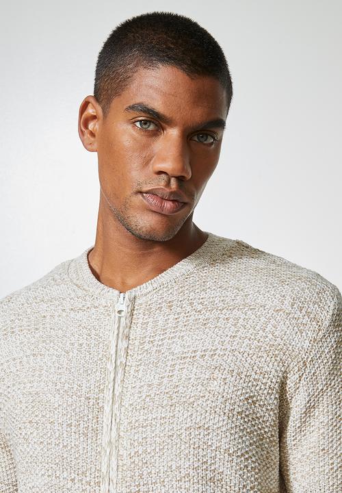Superbalist - Zip-through knit bomber - oatmeal