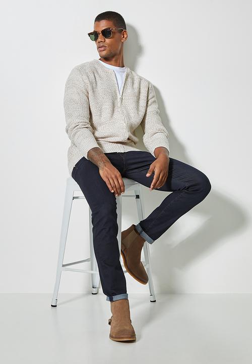 Superbalist - Zip-through knit bomber - oatmeal