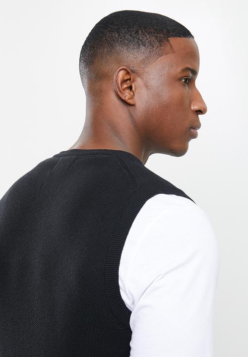 POLO - Levi v-neck knitwear - black