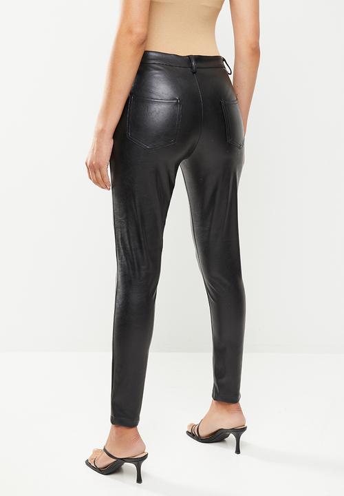 Glamorous - Pu high waisted trouser - black