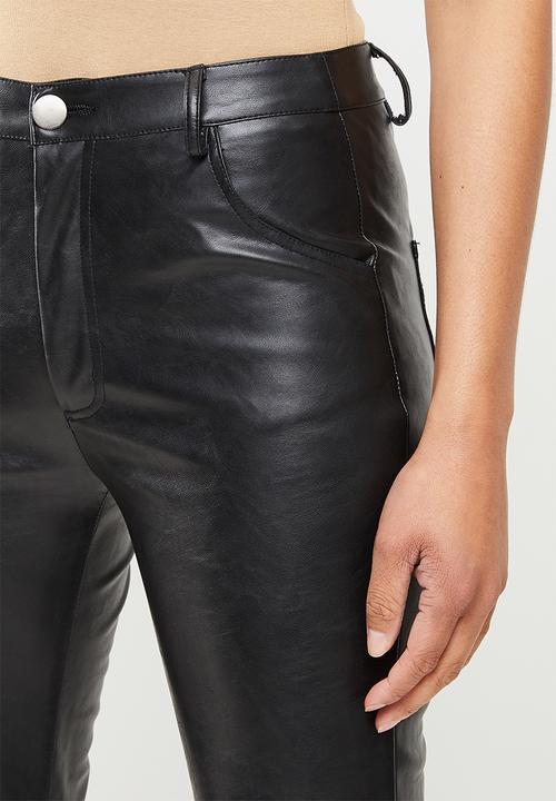 Glamorous - Pu high waisted trouser - black