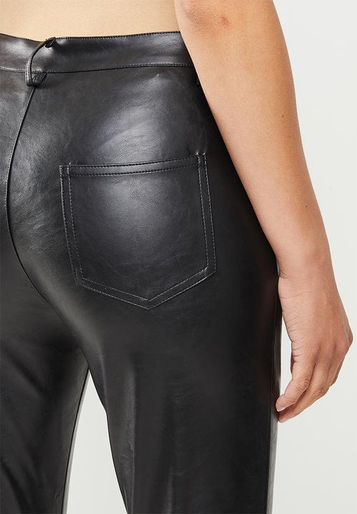 Glamorous - Pu high waisted trouser - black