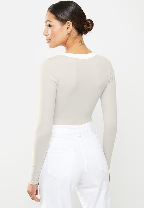 Glamorous - Contrast bodysuit - grey
