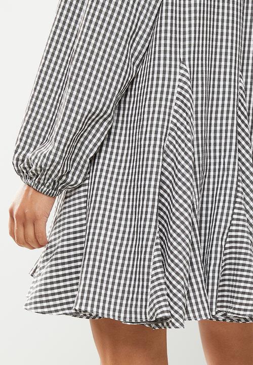 Glamorous - Gingham check dress - black & white