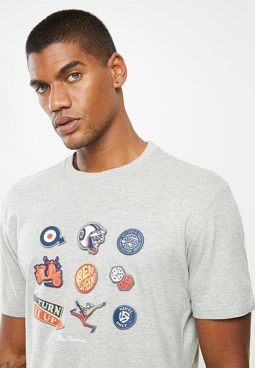 Ben Sherman - Sticker pack tee - grey