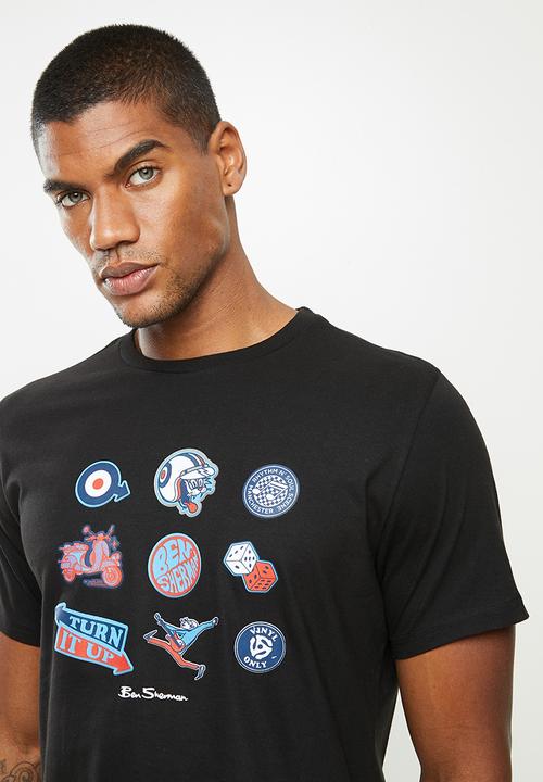 Ben Sherman - Sticker pack tee - black