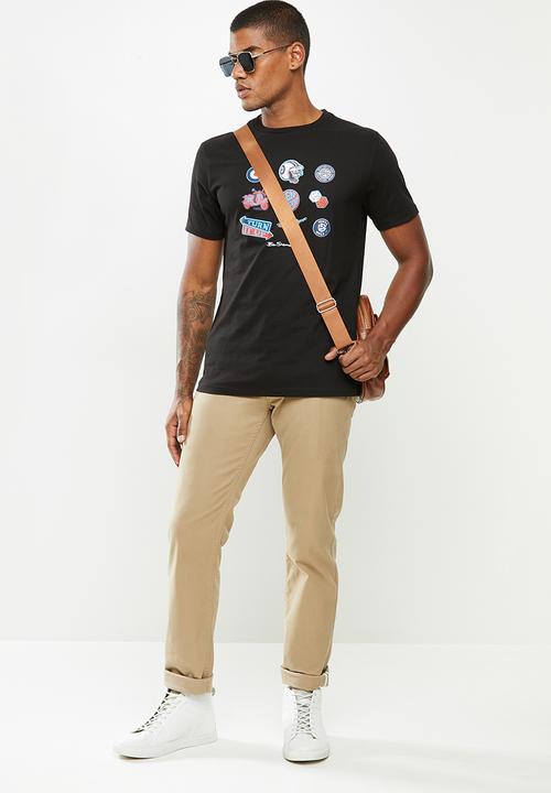 Ben Sherman - Sticker pack tee - black
