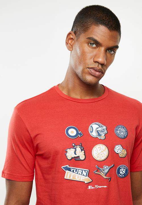 Ben Sherman - Sticker pack tee - red