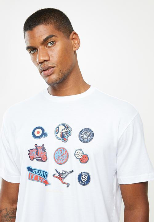 Ben Sherman - Sticker pack tee - white