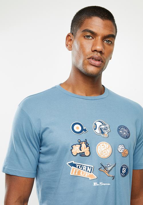 Ben Sherman - Sticker pack tee - blue