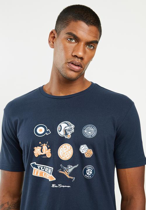 Ben Sherman - Sticker pack tee - navy
