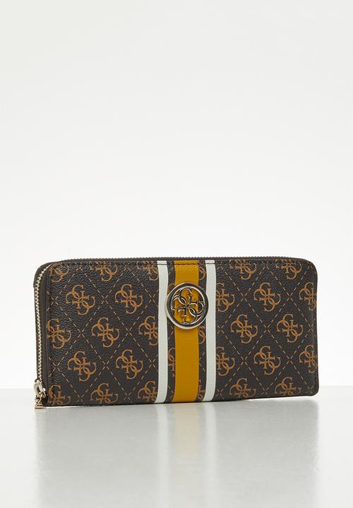 GUESS - Noelle slg cheque organizer - brown