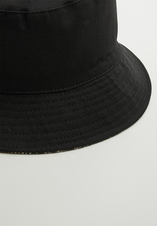 SISSY BOY - Pu snake print bucket hat - black