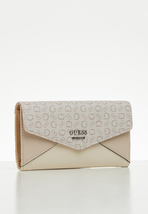 GUESS - Buoso slg slim clutch  - neutral 