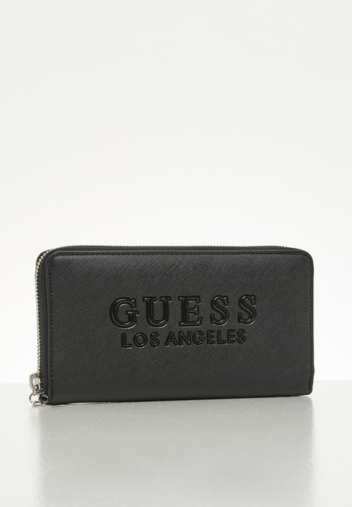 GUESS - Rodney slg medium zip around - black