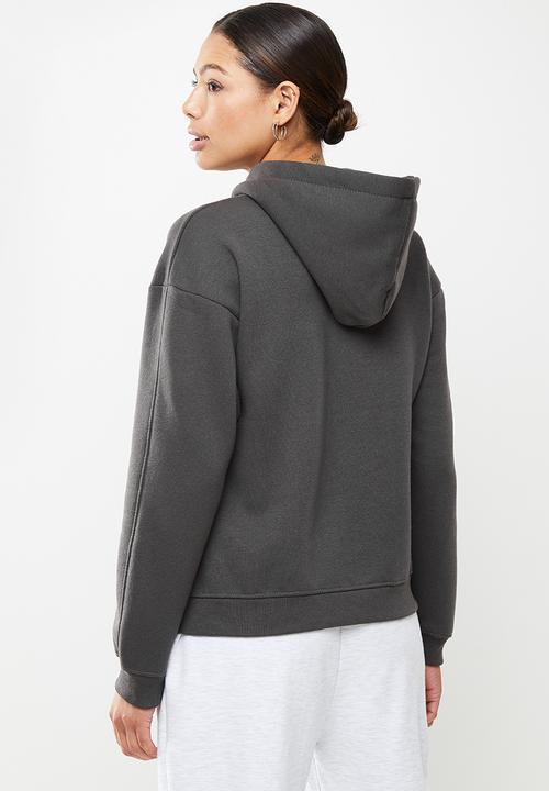 Missguided - Missguided script seam detail hoodie - grey