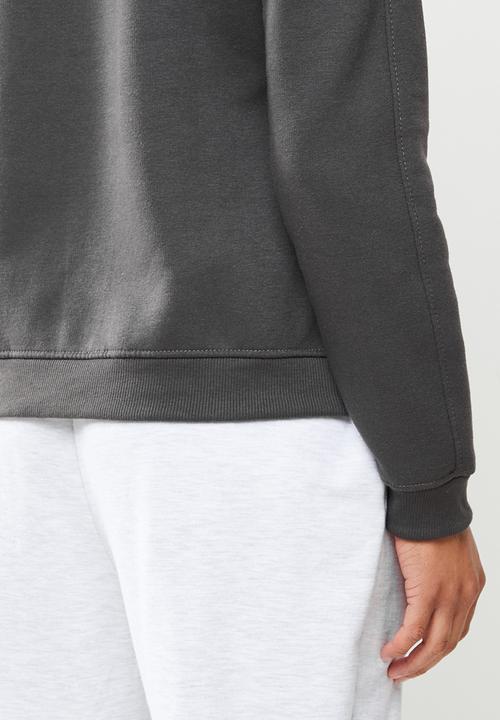 Missguided - Missguided script seam detail hoodie - grey