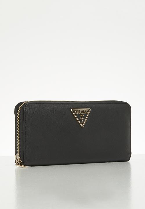 GUESS - Noelle slg large zip around - black