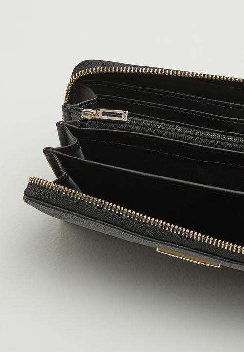 GUESS - Noelle slg large zip around - black