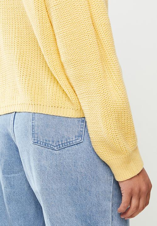 Missguided - Double breasted cardigan - yellow