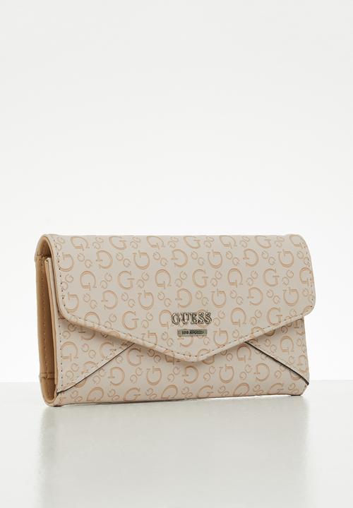 GUESS - Buoso slg slim clutch - latte