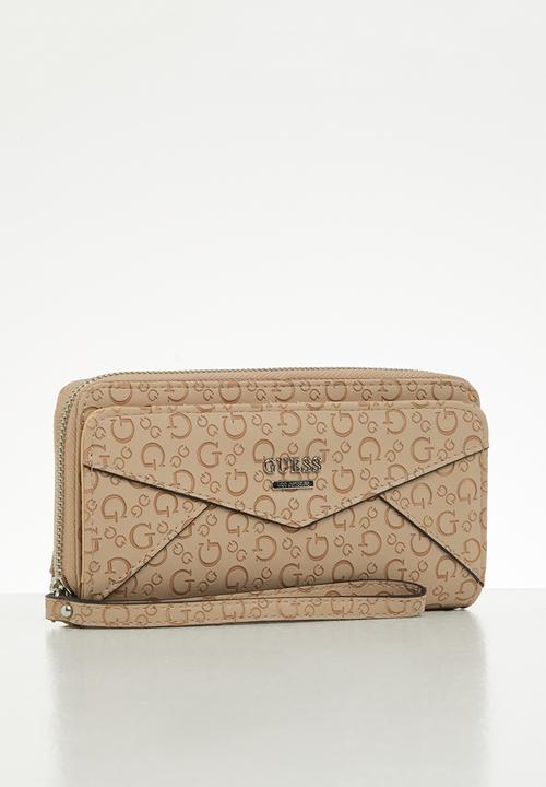 GUESS - Buoso slg multi zip around wrs - latte