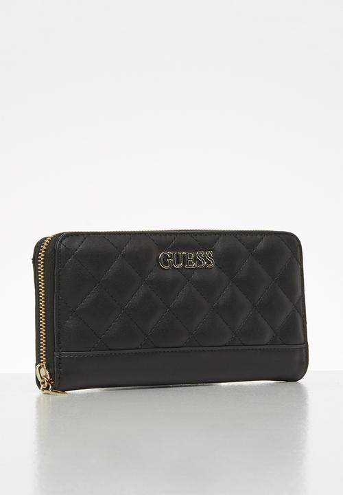 GUESS - Illy slg large zip around - black