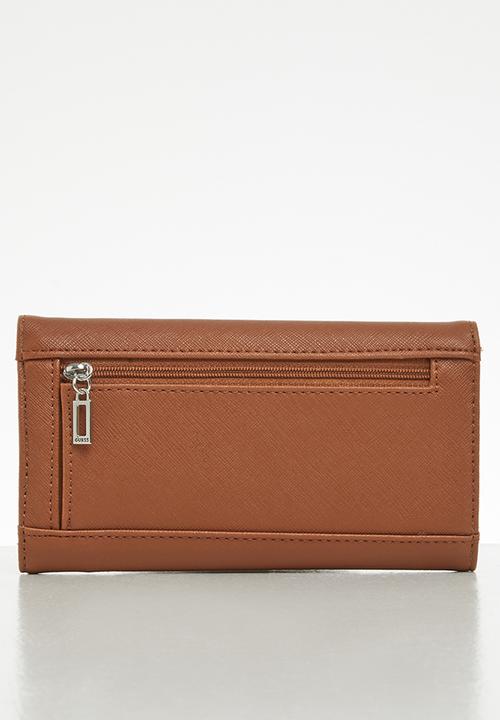 GUESS - Buoso slg slim clutch - brown 