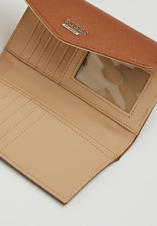 GUESS - Buoso slg slim clutch - brown 