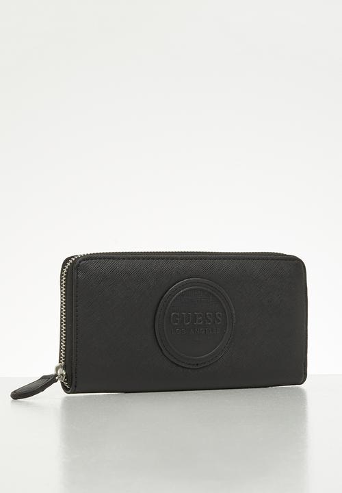 GUESS - Thornton slg medium zip around - black