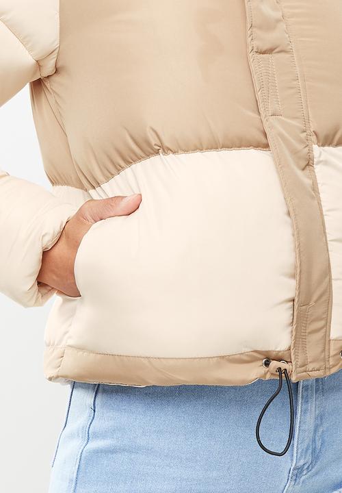 Missguided - Colourblock puffer - tan
