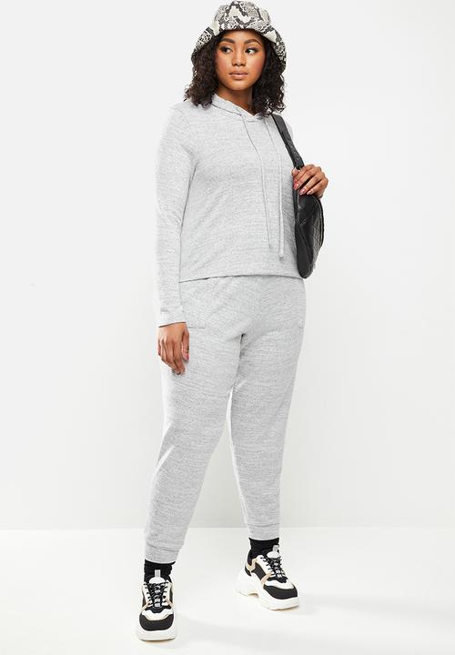 Blake - Soft Touch hoodie cropped - grey 