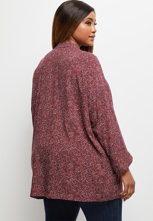 edit Plus - Mandarin collar shirt - multi 