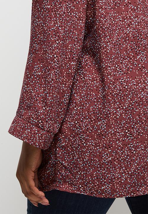 edit Plus - Mandarin collar shirt - multi 