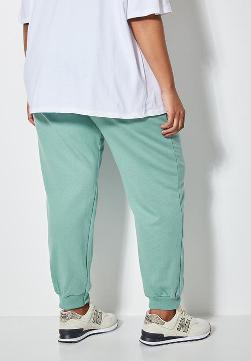 Superbalist - Rib cuffed track pants - deep sage