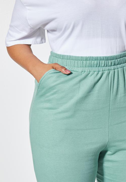 Superbalist - Rib cuffed track pants - deep sage