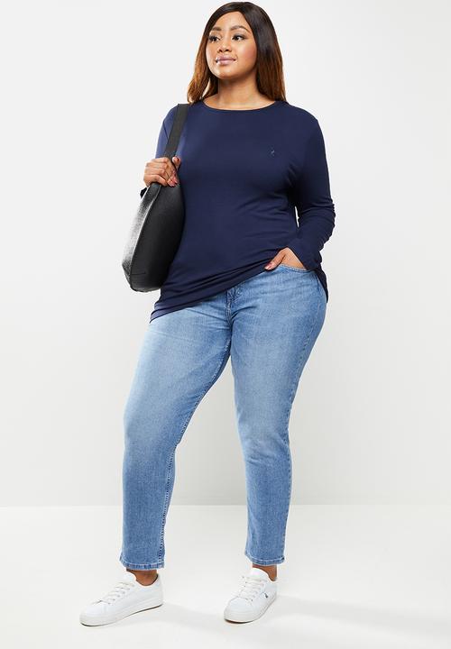 POLO - Plus toronto long sleeve basic T-shirt - navy