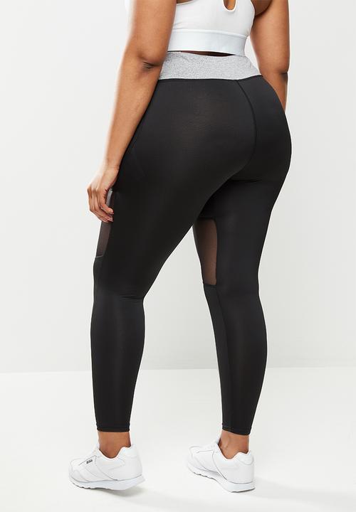 Missguided - Plus size missguided active panel legging - black