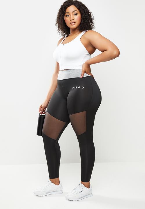Missguided - Plus size missguided active panel legging - black